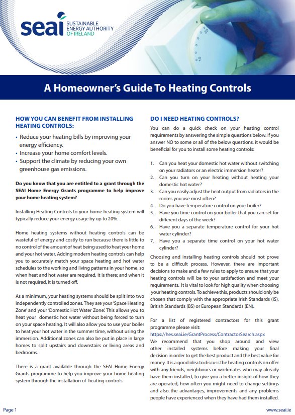 A homeowners guide to heating controls