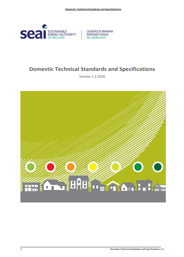 SEAI Domestic Technical Standards and Specifications